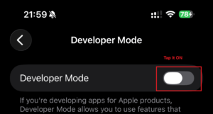Developer Mode ON